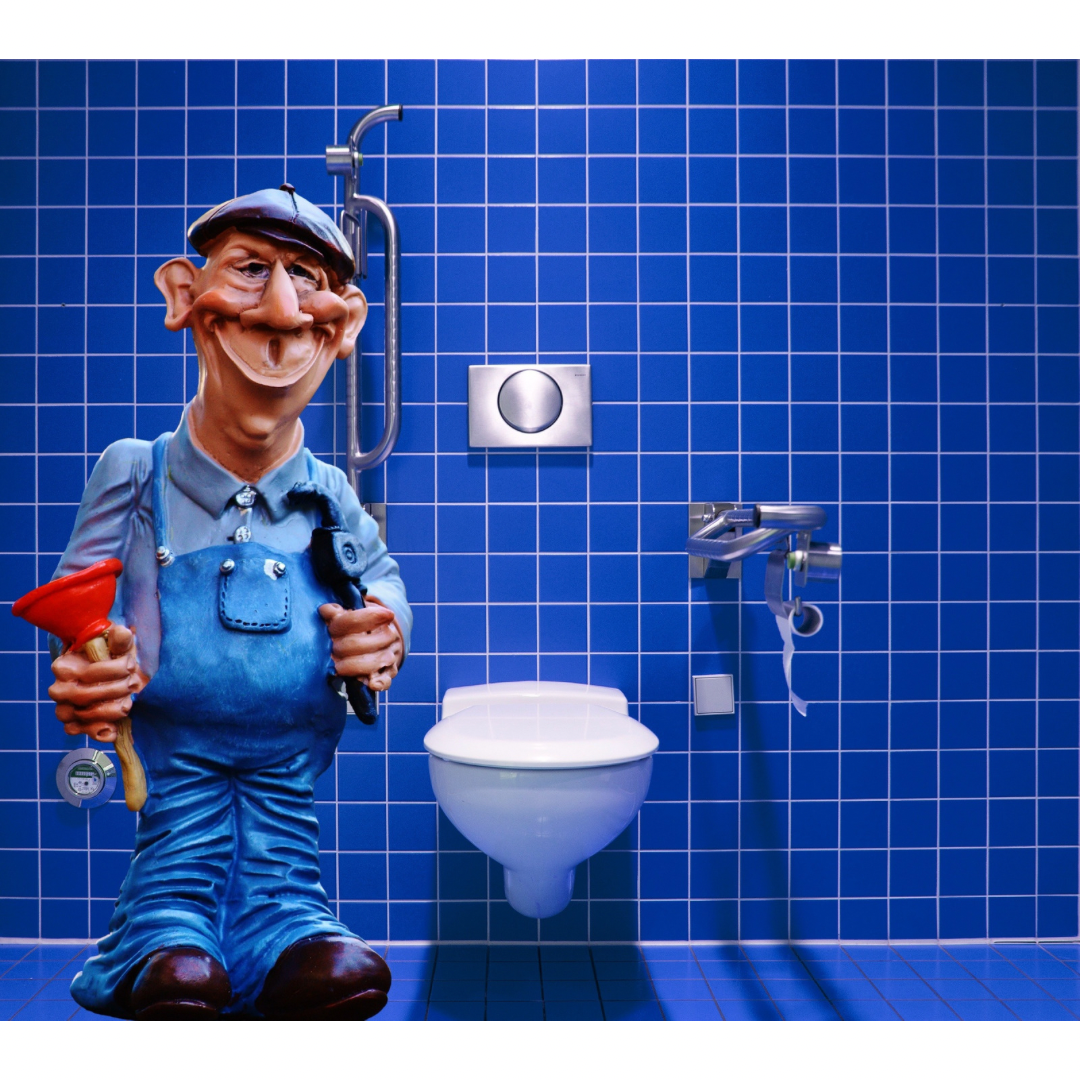 Man with a plunger- general plumbing