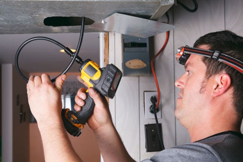 Specialty Plumbing team using a camera to inspect pipes in Prosper, TX